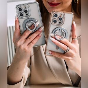 GOLD GLAM DIAMOND BLING MAGSAFE PHONE CASE